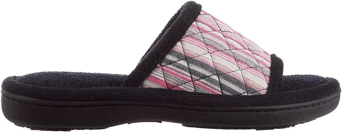 isotoner Womens Diamond Quilted Microterry Renae Slide