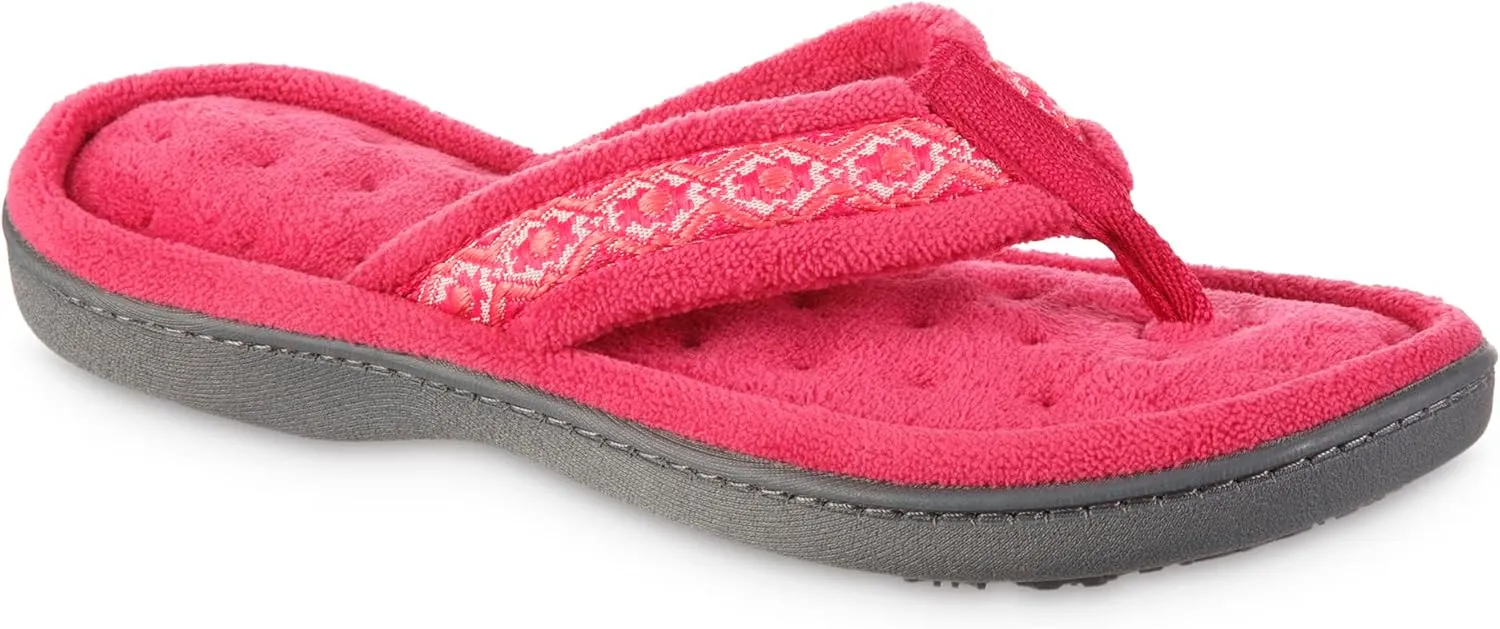 Isotoner Women's Recycled Microterry Bay Thong Slippers