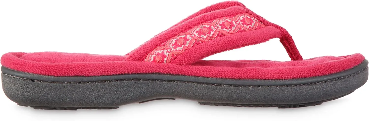 Isotoner Women's Recycled Microterry Bay Thong Slippers