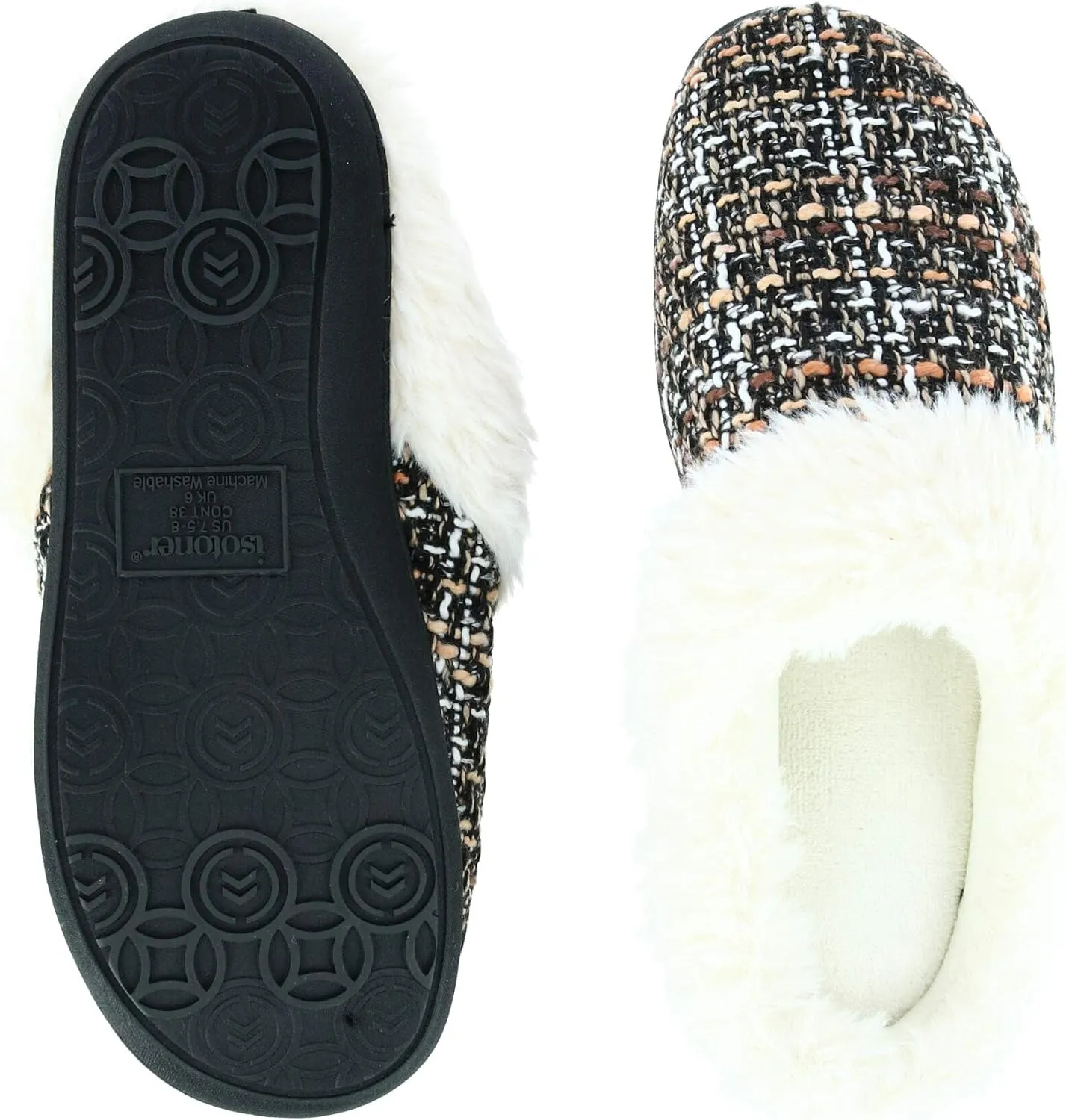 isotoner Womens Tweed Kaitlyn Hoodback