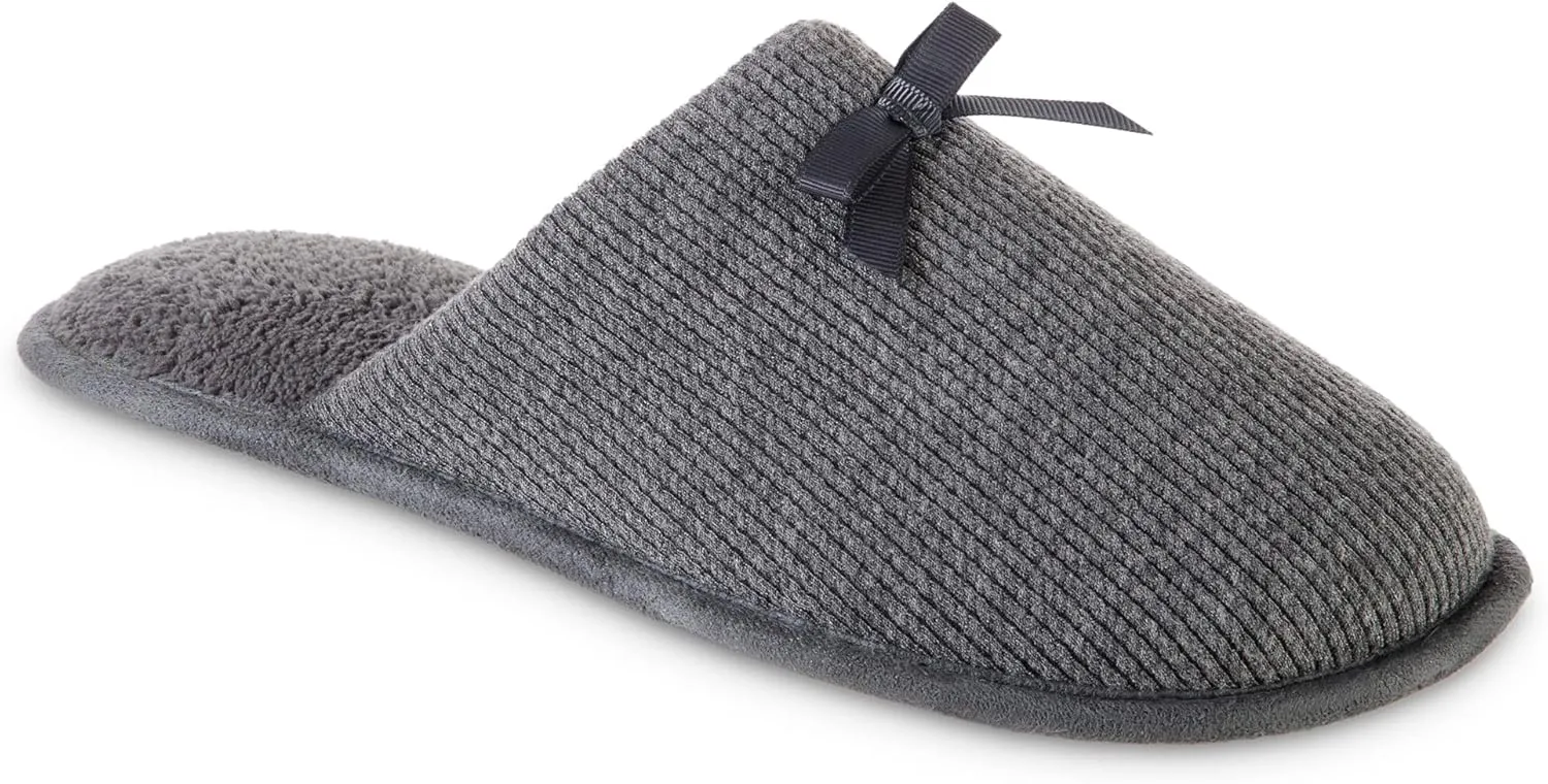 isotoner Womens Waffle Knit Clog Slippers