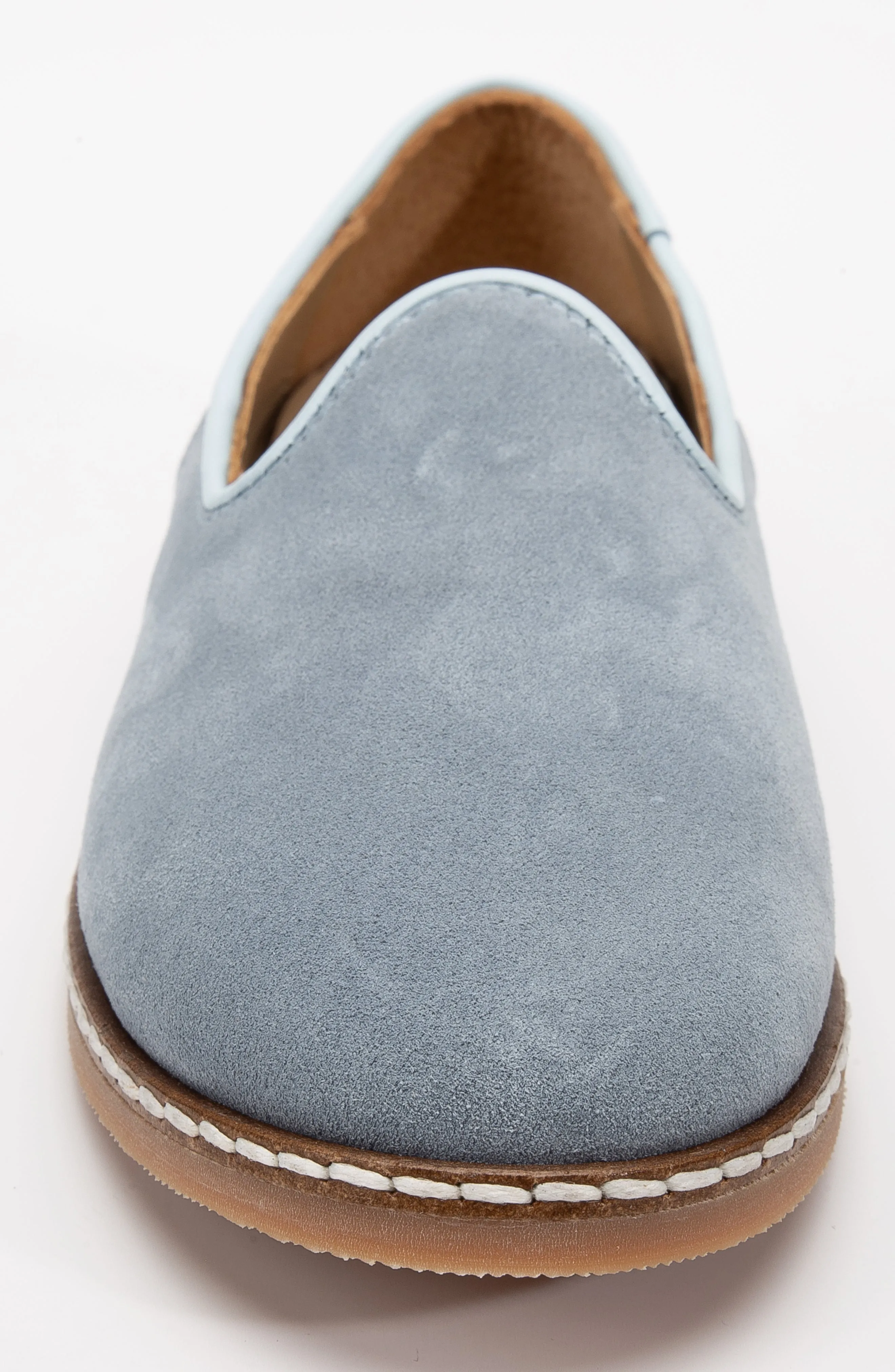 Istanbul - Dusty Blue Suede Leather Slip On (Women)