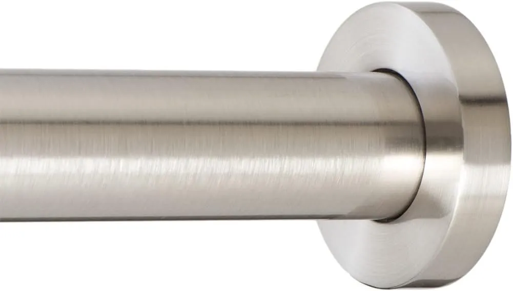 Ivilon Shower Tension Curtain Rod - Adjustable Spring Tension Rod for Shower Curtains, Bathroom, or Windows, Easy to Install, No Drilling Required, Rustproof, Adjustable 54 to 90 Inch Brushed Nickel