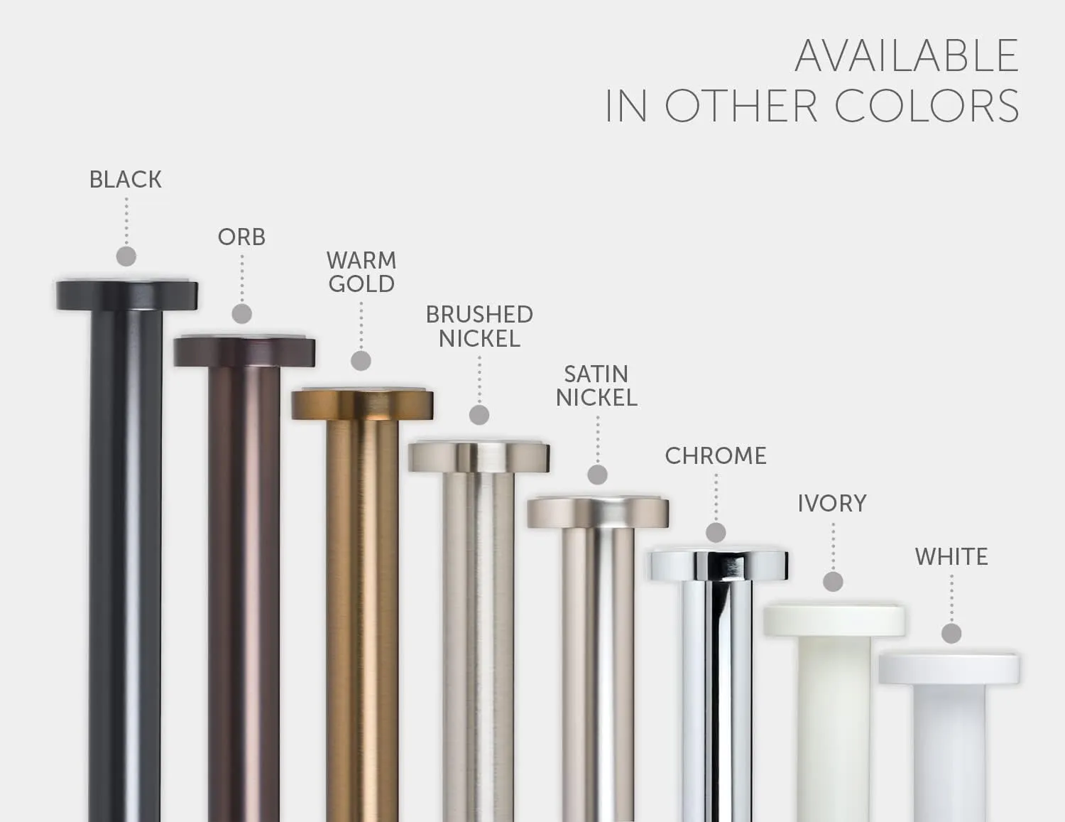 Ivilon Shower Tension Curtain Rod - Adjustable Spring Tension Rod for Shower Curtains, Bathroom, or Windows, Easy to Install, No Drilling Required, Rustproof, Adjustable 54 to 90 Inch Brushed Nickel