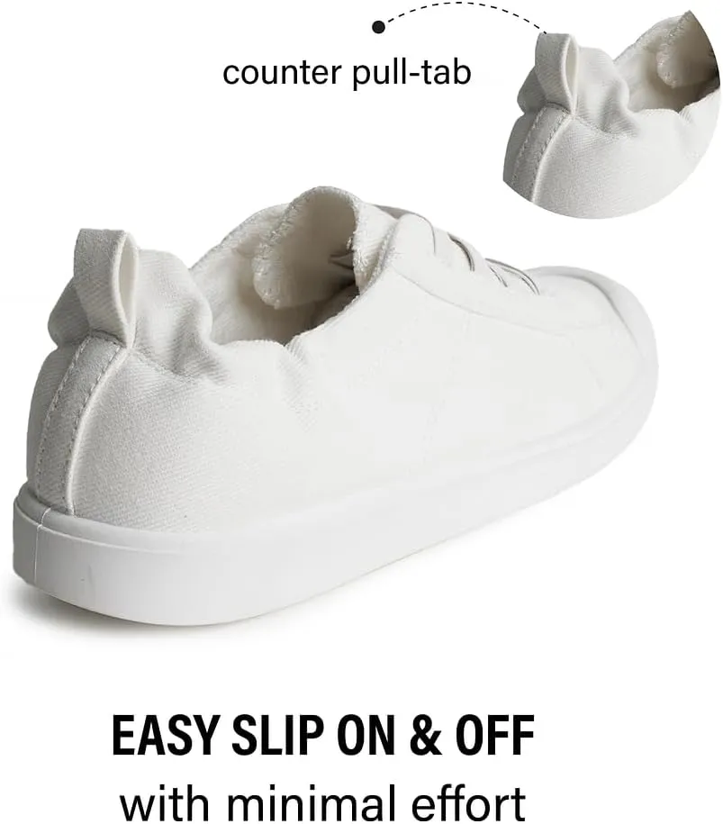 J. Adams Taylor Low-Top Sneakers - Easy Slip-on Elastics Shoe Laces - Comortable Walking Shoes