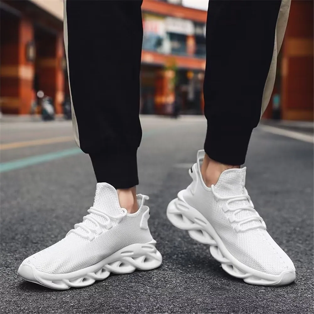 Jakcuz Mens Solid Color Slip on Fashion Sneakers Non-Slip Comfortable Mesh Gym Casual Athletic Sport Tennis Walking Shoes
