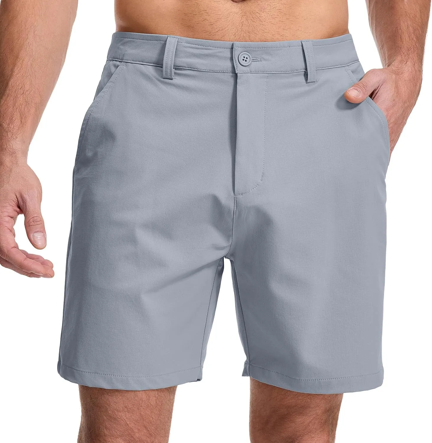 Jessie Kidden Men's Golf Shorts 7" Stretch Quick Dry Hiking Casual Lightweight Work Flat Front Dress Shorts 6 Pockets