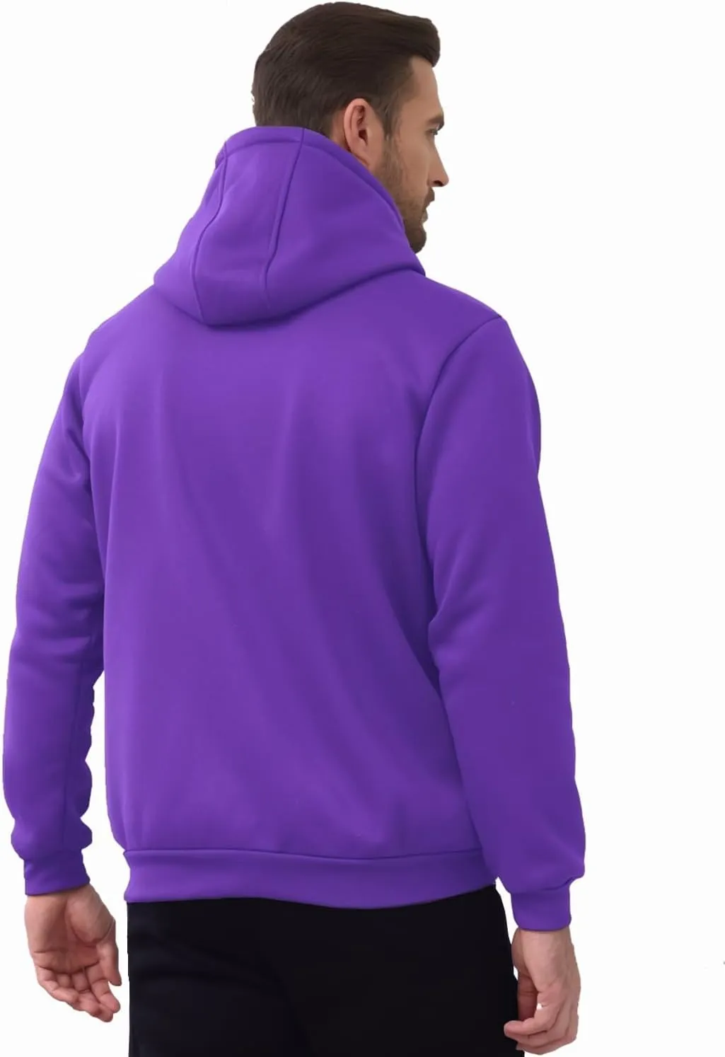 JIHUILAI Men's Fleece Hoodies with Zipper Lightweight Long Sleeve Active Mens Jackets Sports Full Zip Sweatshirts, S-3XL