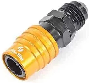 JT21406 Quick Connect Fluid Fittings Socket, -6 AN Male- Valved