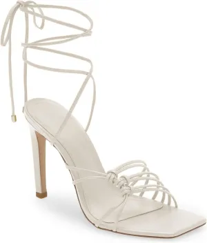 Juliet Holy Womens Lace Up Heeled Sandals Square Open Toe Stiletto Heels Strappy Summer Dressy Shoes