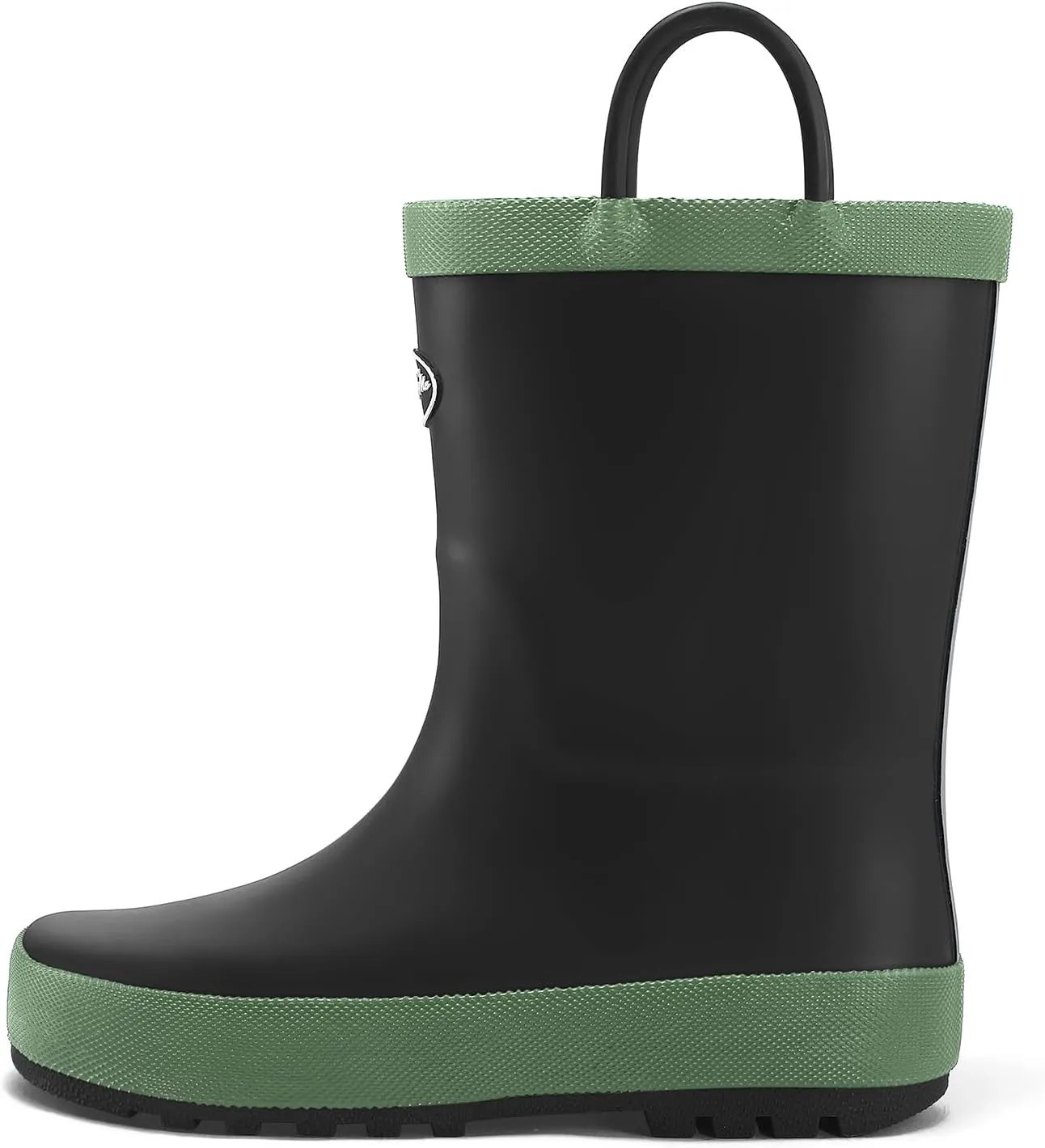 K KomForme Kids Rain Boots, Waterproof Rubber Matte Boots with Easy-on Handles
