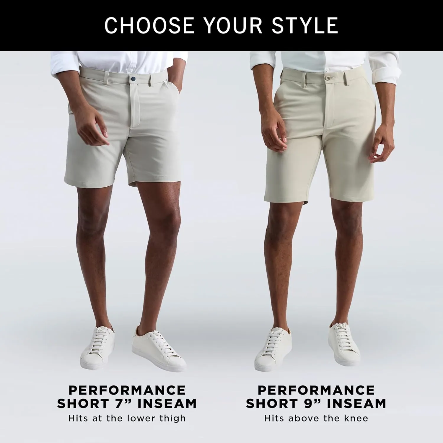 Kenneth Cole REACTION Men's 7 Inch Lightweight Hybrid Stretch Performance Shorts-7 Inseams