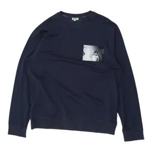 Kenzo Ryuichi Sakamoto T shirt | Mens Blue Designer Lightweight Sweatshirt