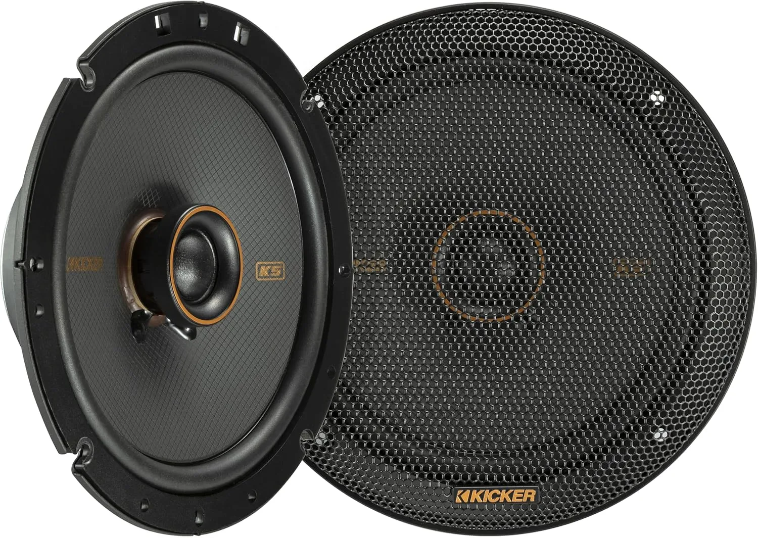 Kicker 51KSC6704 KS-Series 6.75" Coaxial Speakers with .75" tweeters, 4-Ohm, Pair