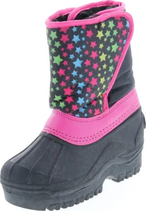 Kids Easy Slip On Waterproof Warm Winter Boots
