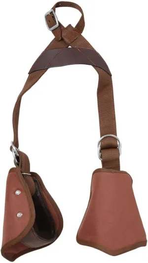 Kids Nylon Slip-On Stirrup Set Hooded Stirrup BRN