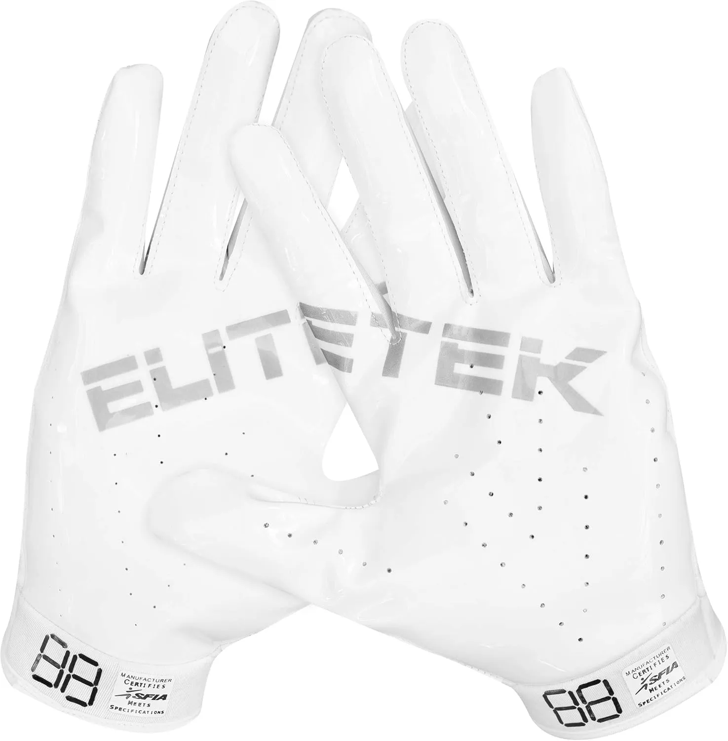 Kids RG-14 Super Tight Fitting Football Gloves - Youth Sizes - Easy Slip On Design No Wrist Strap