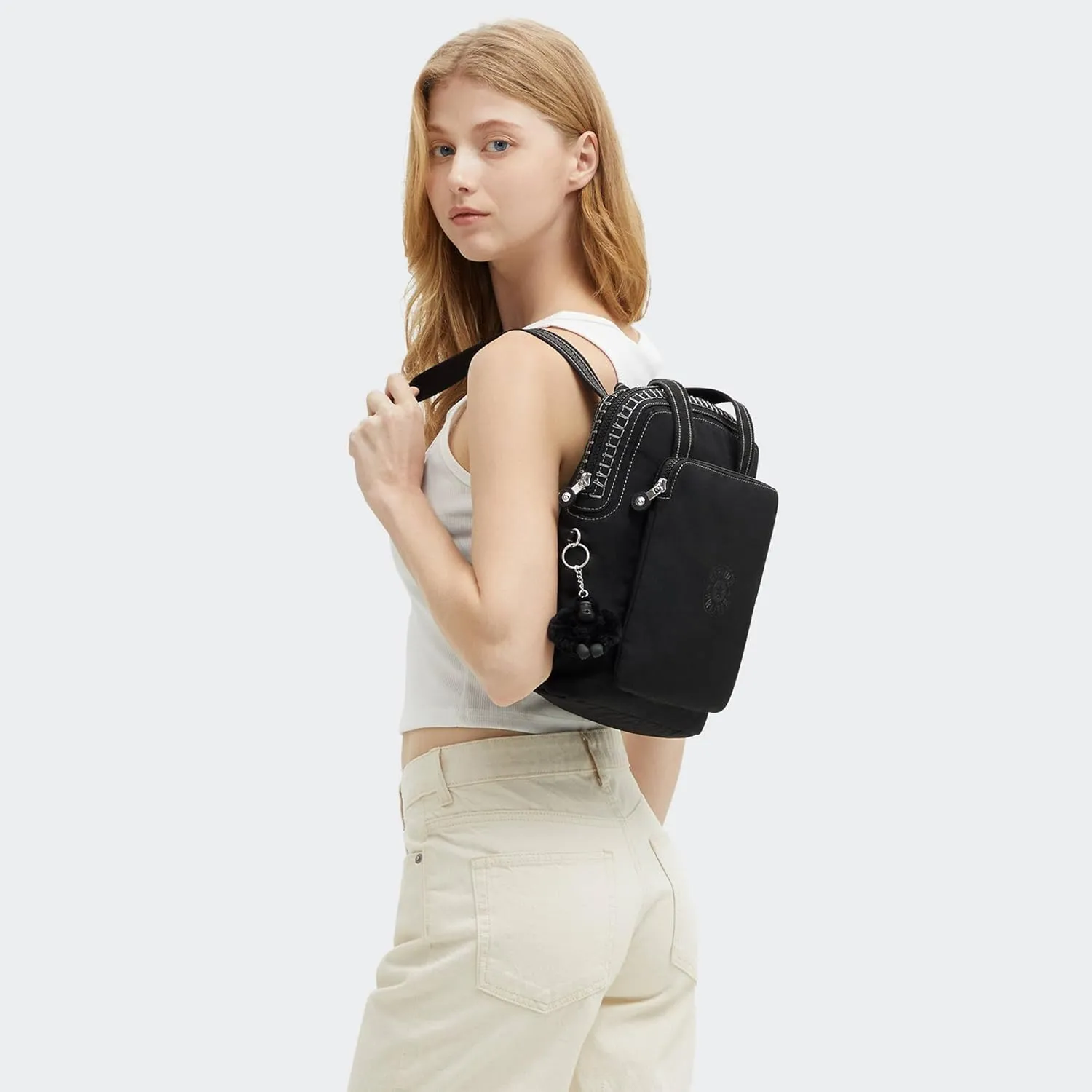 Kipling Women’s Kazuki S Convertible Backpack, Lightweight, Minimal, Nylon Laptop Backpack