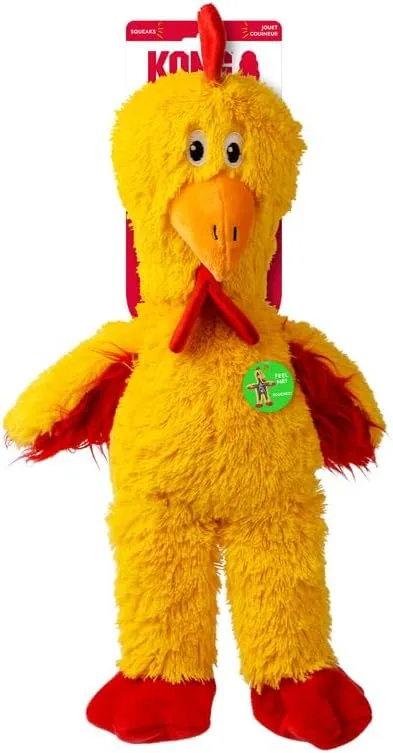 KONG Knots Chicken - Internal Knotted Ropes and Minimal Stuffing for Less Mess - Dog Toy (Extra Large)