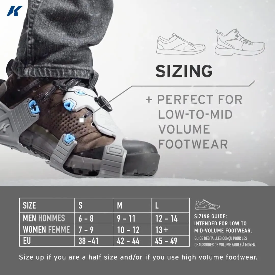 Korkers Ice Walker Ice Cleats - Lightweight and Durable - 22 Replaceable Steel Spikes