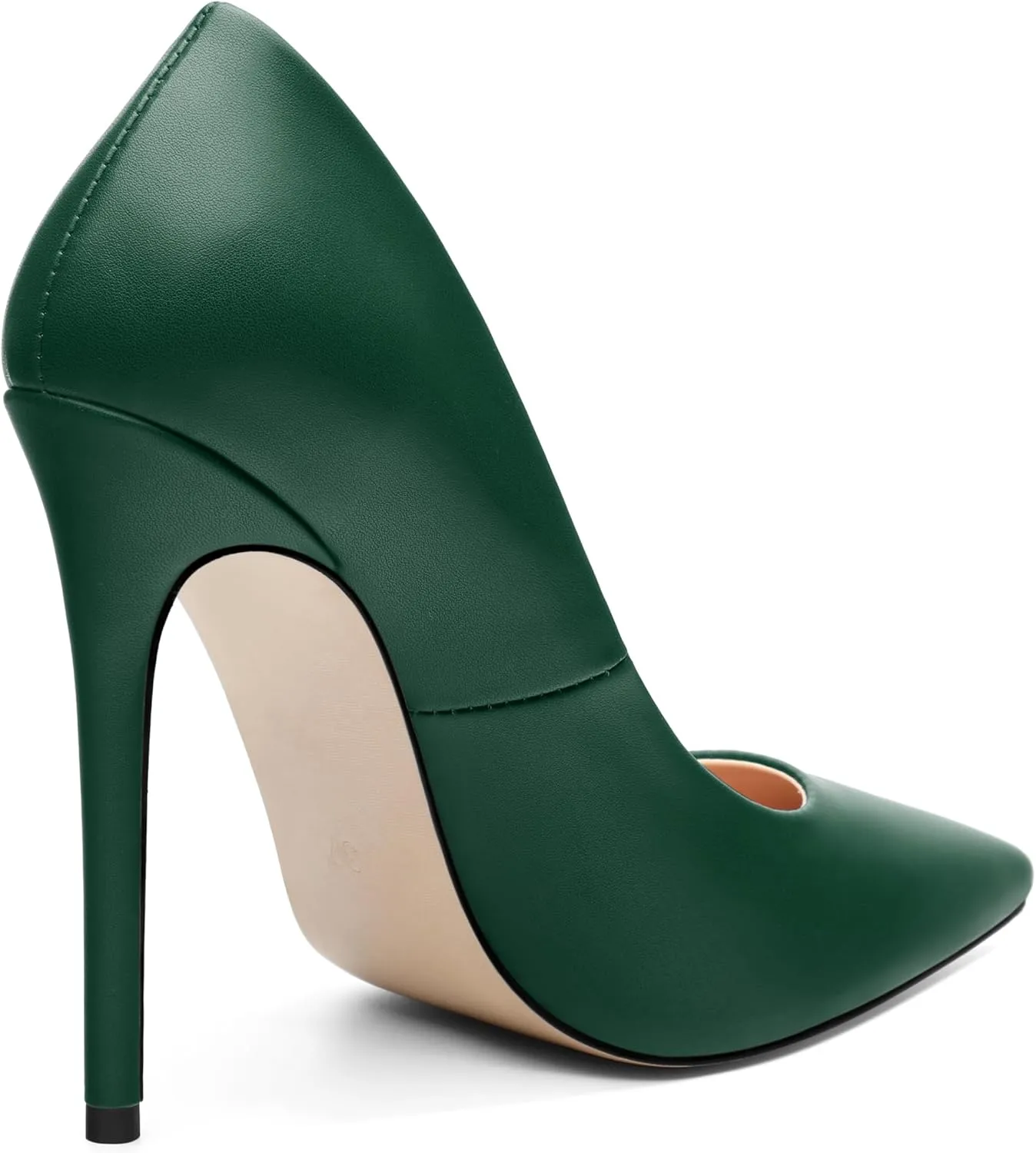 KUOARN Heels for Women Stiletto High Heel Pointed Closed Toe 4.7 Inch Slip on Pumps Sexy Dating Party Evening Dress Shoes