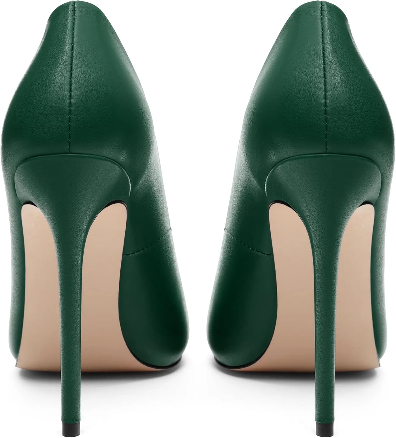 KUOARN Heels for Women Stiletto High Heel Pointed Closed Toe 4.7 Inch Slip on Pumps Sexy Dating Party Evening Dress Shoes
