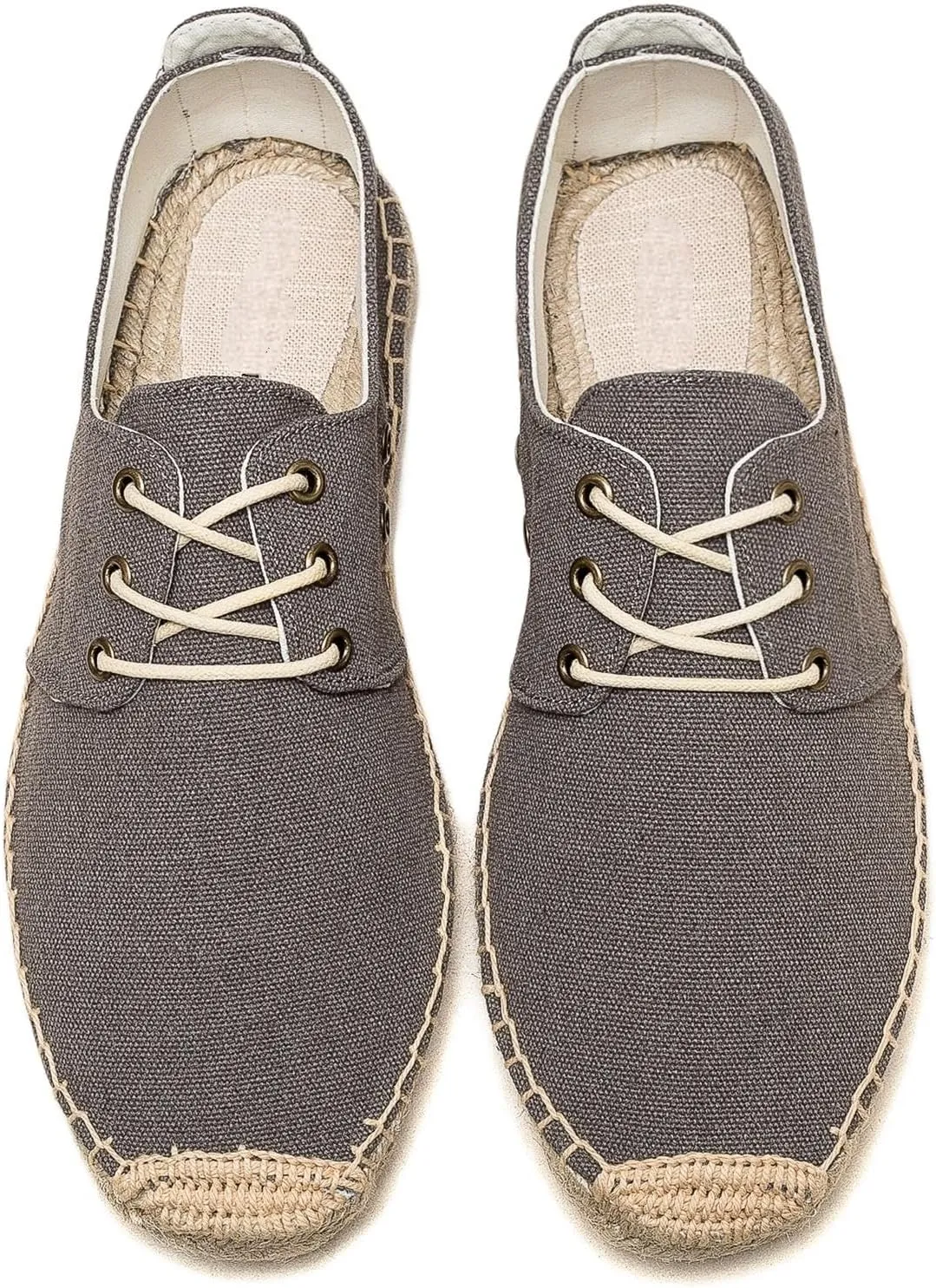 Lace-up Espadrilles for Men, Mens Sneakers Casual Comfy Linen Vegan Canvas Shoes Men's Flat Shoes for Summer,Spring,Autumn Any Scenario
