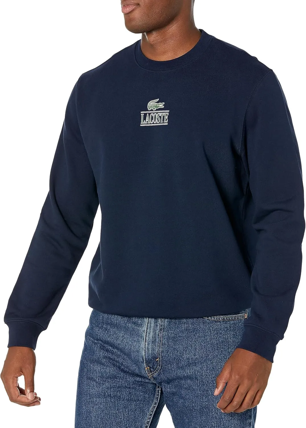 Lacoste Men's Minimal Croc Crew Neck Sweatshirt