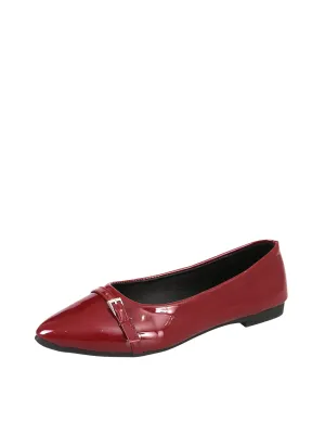 Élan Grace Close Toe Loafer-Wine Red
