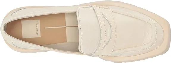 Leather Dolce Diverse options Smart design Flat Ivory Loafers Squared Toe Vita On Embossed Slip Elias Fashion