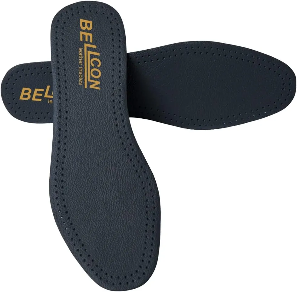 Leather Insoles for Women Black Leather Inserts for Womens Thin Nonslip Shoe Pads for Boots Comfort Cushioning Sandal Insoles for Flats (3 Pairs/Womens US 7-7.5)