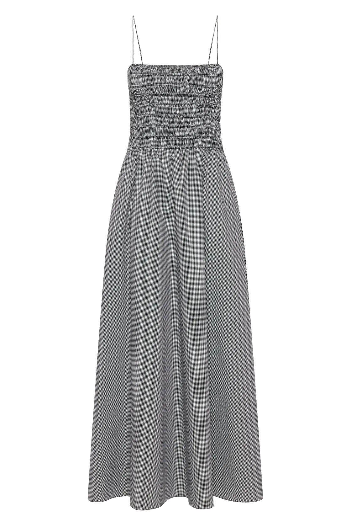 Lida Maxi Dress  - Gingham - Black