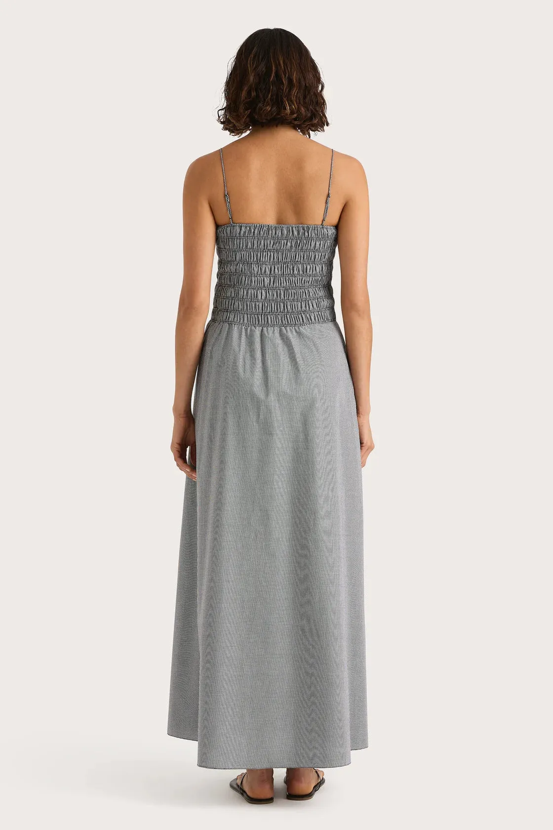 Lida Maxi Dress  - Gingham - Black