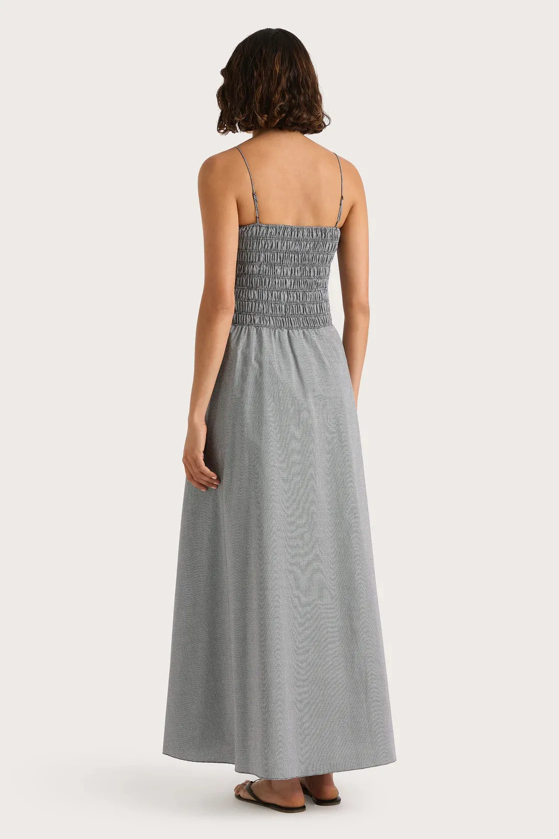Lida Maxi Dress  - Gingham - Black