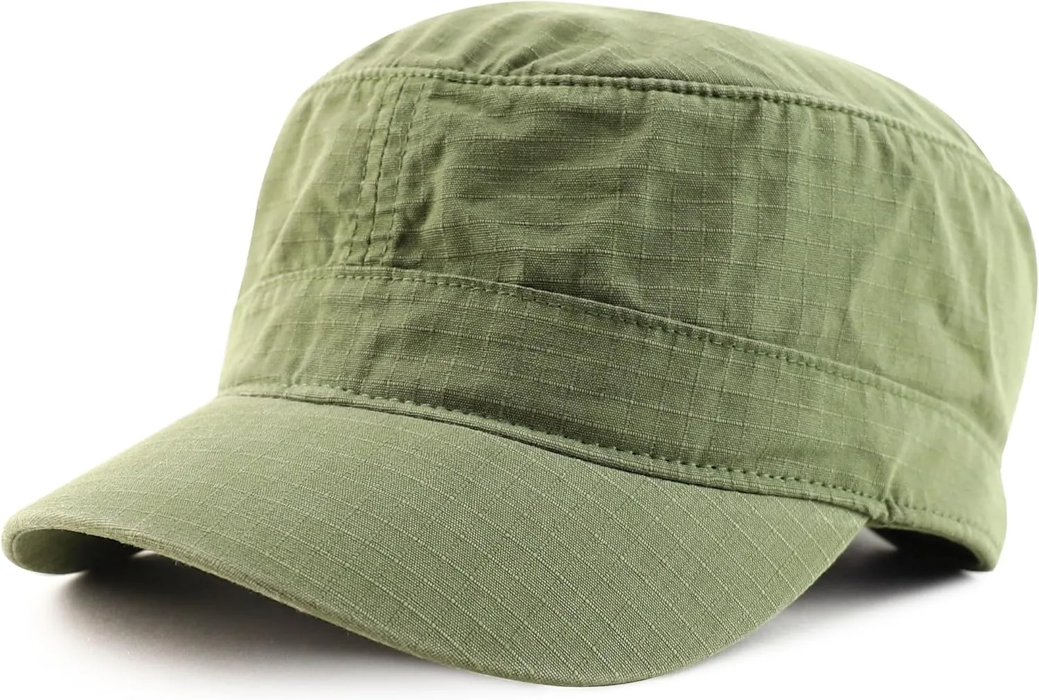 Lightweight Cotton Ripstop Fitted Army Style Flat Top Cap