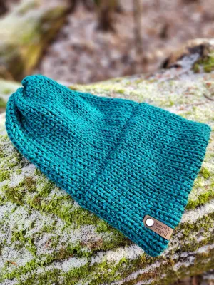 Lightweight Hat, Folded Double Brim Wool Free, Teal