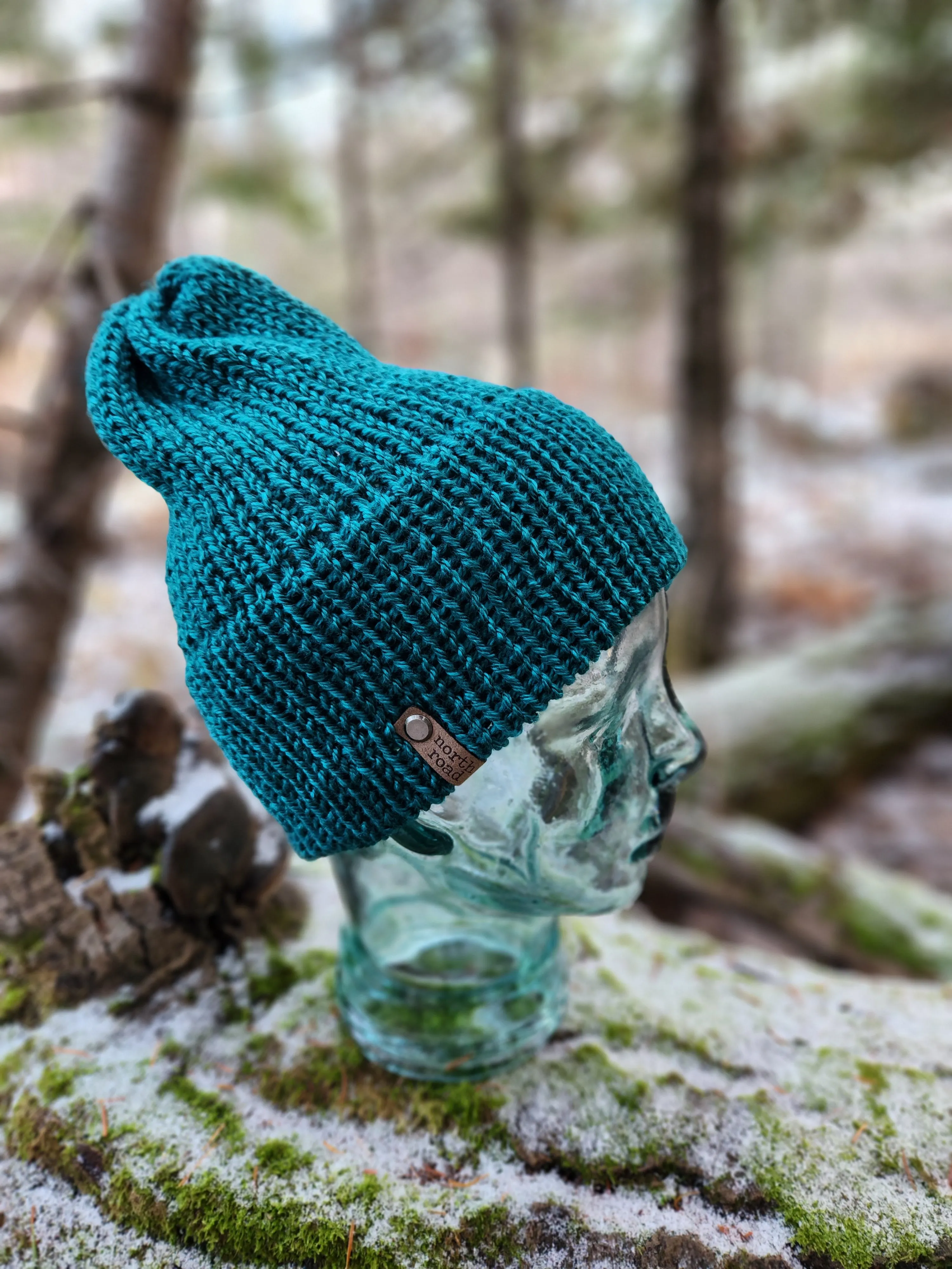 Lightweight Hat, Folded Double Brim Wool Free, Teal