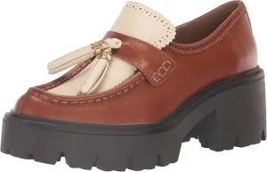 Loafers Cognac/Modern Rounded Meela Slip Sam Luxe *00% satisfaction Edelman Toe Ivory On Premium offer Chunky
