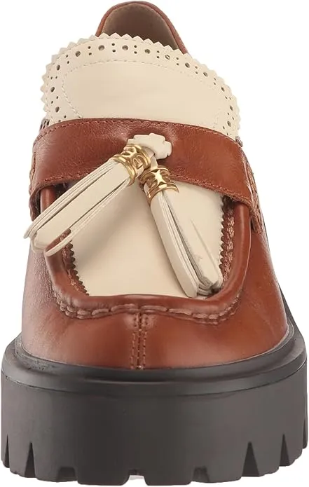 Loafers Cognac/Modern Rounded Meela Slip Sam Luxe *00% satisfaction Edelman Toe Ivory On Premium offer Chunky