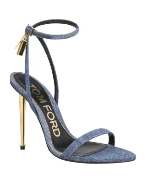 Lock and Key 85mm Sandal in Denim