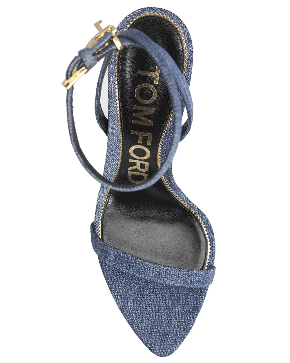 Lock and Key 85mm Sandal in Denim