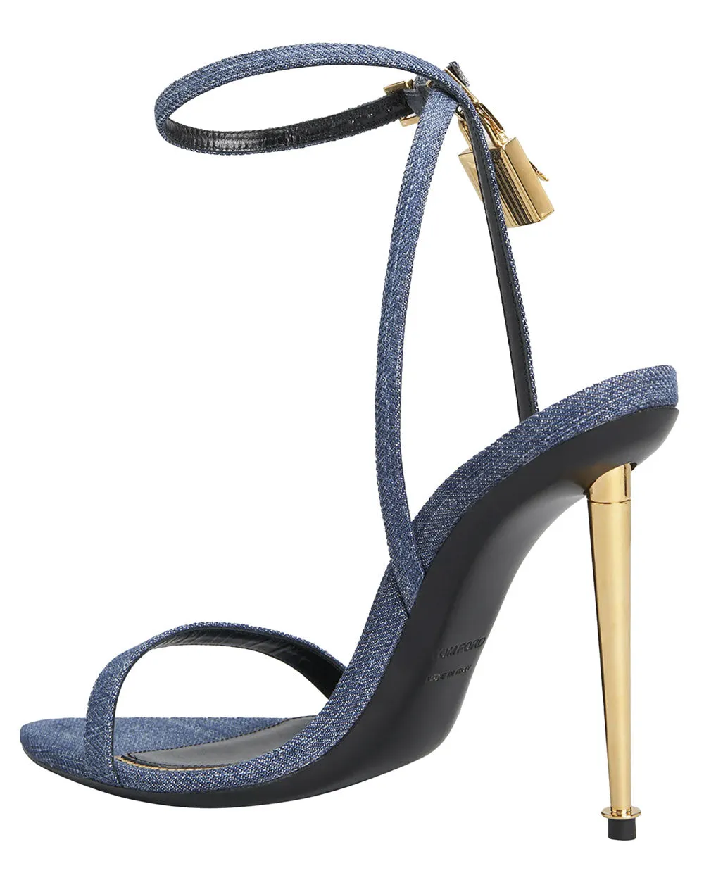 Lock and Key 85mm Sandal in Denim