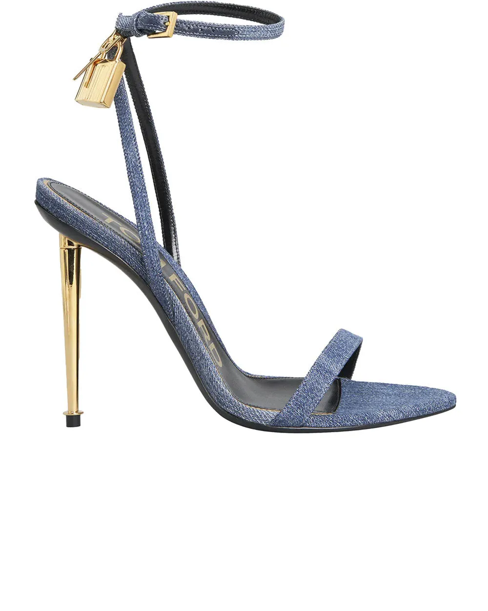 Lock and Key 85mm Sandal in Denim