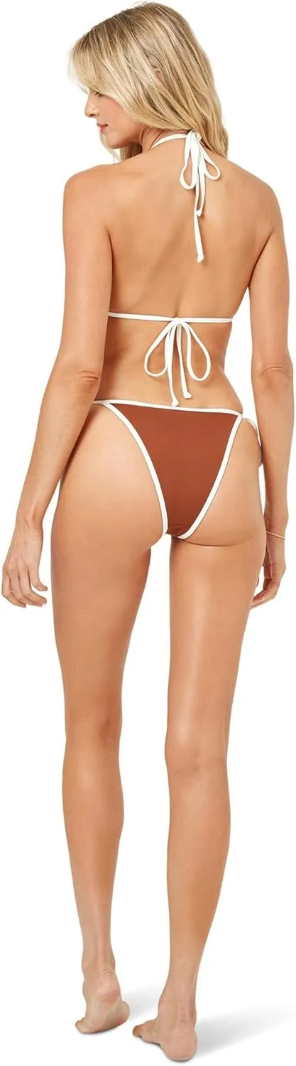 L*Space Aspen Bikini Top for Women, Minimal Support and Coverage, Pop-Seam Color Blocking, Fully Adjustable Ties