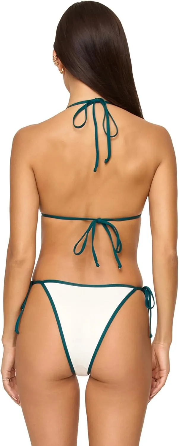 L*Space Aspen Bikini Top for Women, Minimal Support and Coverage, Pop-Seam Color Blocking, Fully Adjustable Ties