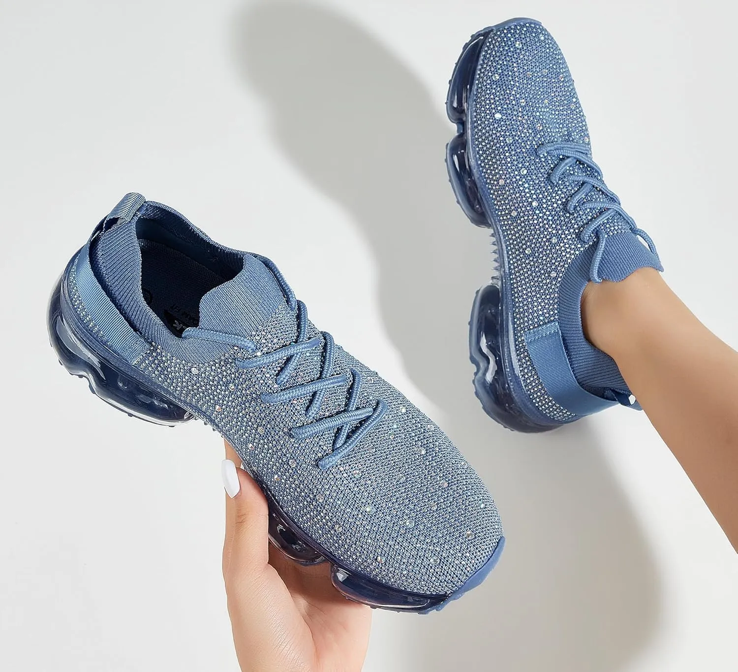 LUCKY STEP Women Air Cushion Fashion Sneakers Breathable Casual Comfortable Lightweight Walking Shoes
