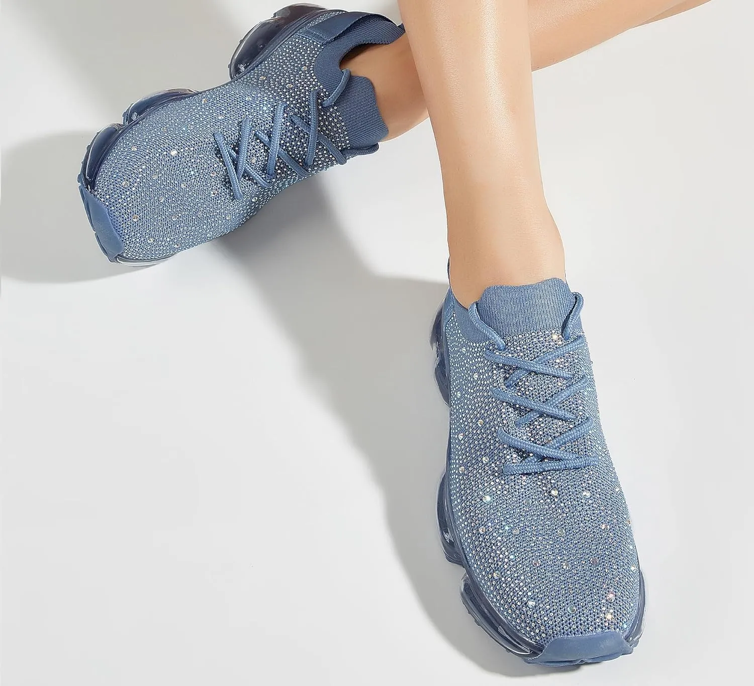 LUCKY STEP Women Air Cushion Fashion Sneakers Breathable Casual Comfortable Lightweight Walking Shoes