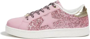 LUCKY STEP Women's Fashion Star Sneaker Lace Up Low Top Comfortable Cushioned Walking Shoes