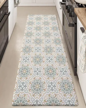 LUMI Anti Fatigue Kitchen Cushioned Mat for Floor, Ultra Soft Non-Slip Waterproof Runner for Standing, Stain Resistant PVC Comfort Rugs for Home, Office, Sink, Laundry, 24x59