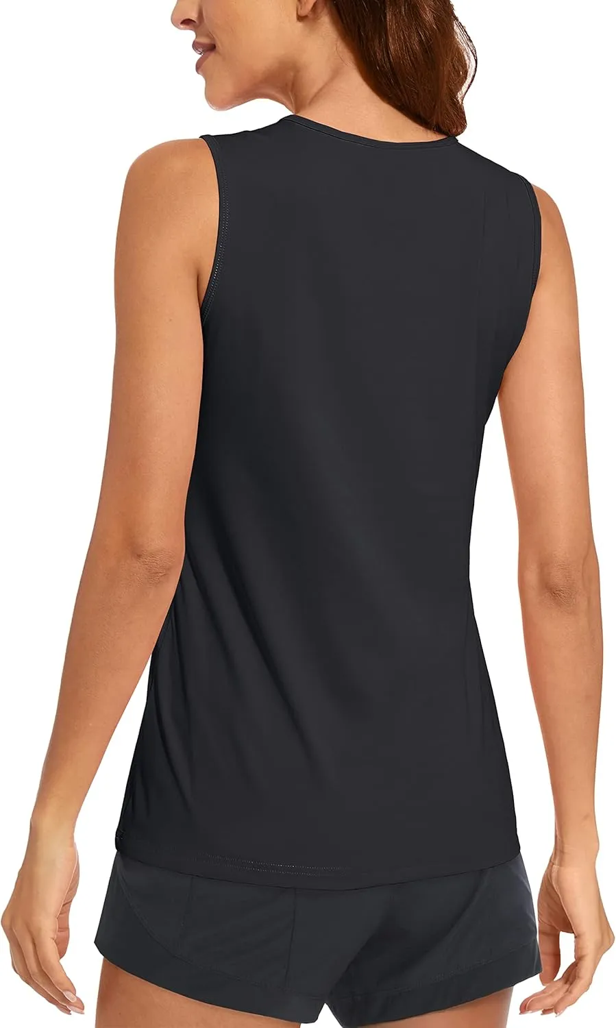 MAGCOMSEN Women's Sleeveless Workout Shirts UPF 80  Dry Fit Running Wicking Tank Tops Athletic Gym Summer